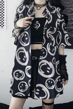 Y2K Grunge Summer Outfit - I Promise I'M Happy Retro 90S Tee For Women