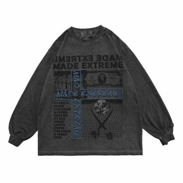 Y2K Grunge Summer Sweatshirt - Retro 90S Fashion, Pastel Goth, Y2K Club & Party Outfits