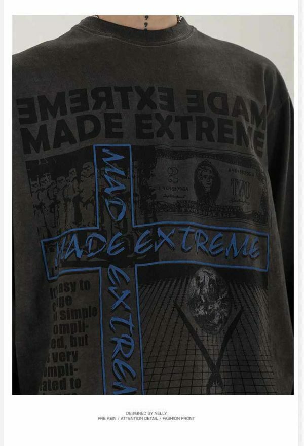 Y2K Grunge Summer Sweatshirt - Retro 90S Fashion, Pastel Goth, Y2K Club & Party Outfits