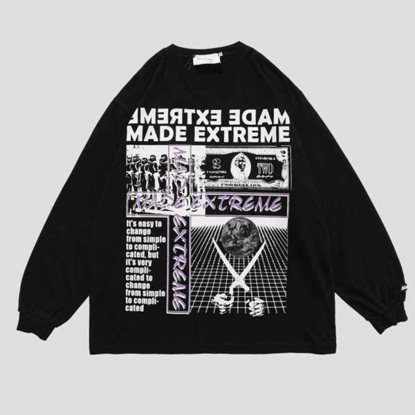 Y2K Grunge Summer Sweatshirt - Retro 90S Fashion, Pastel Goth, Y2K Club & Party Outfits