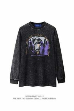 Y2K Grunge Summer Sweatshirt - Retro 90S Fashion, Pastel Goth, Y2K Party & Club Outfits