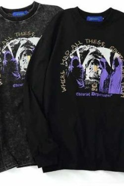 Y2K Grunge Summer Sweatshirt - Retro 90S Fashion, Pastel Goth, Y2K Party & Club Outfits