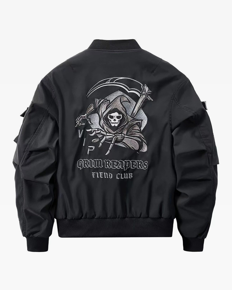 Y2K Grunge Techwear Bomber Jacket - 90S Retro Summer Outfit, Gothic Y2K Fashion Y2K Grunge Techwear Bomber Jacket - 90S Retro Summer Outfit, Gothic Y2K Fashion