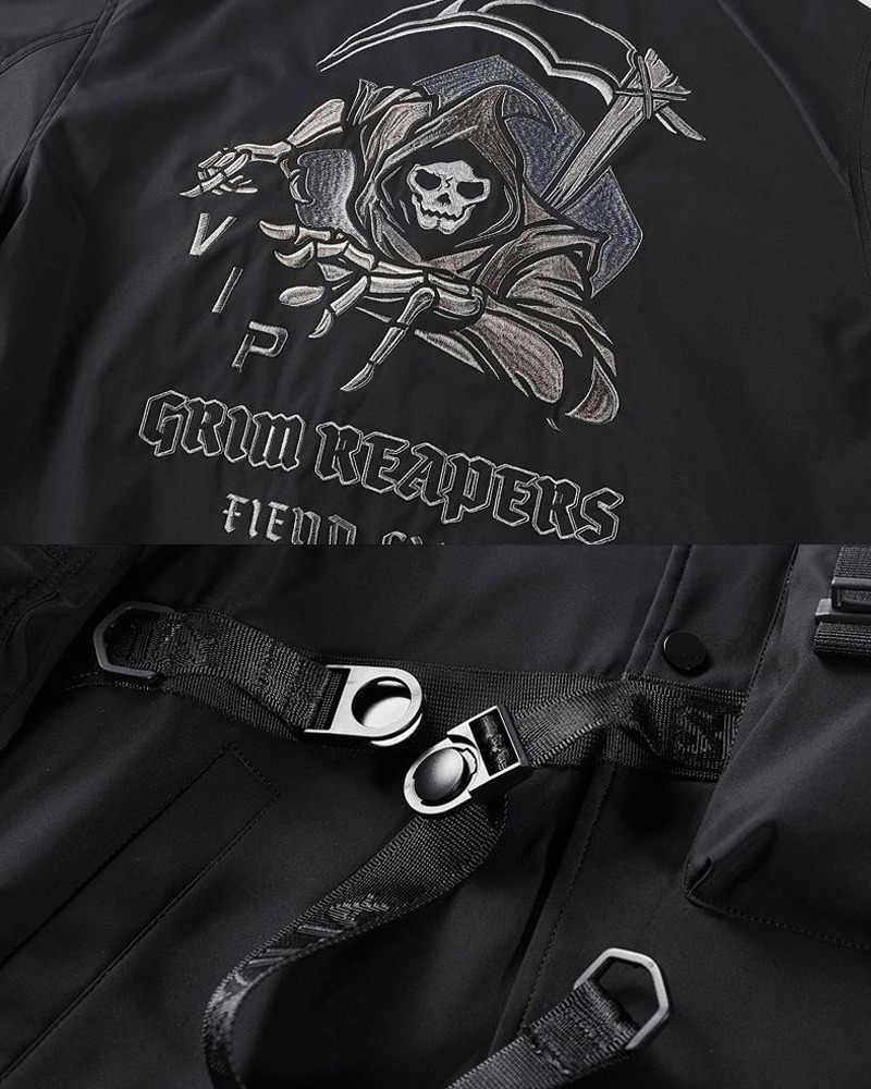 Y2K Grunge Techwear Bomber Jacket - 90S Retro Summer Outfit, Gothic Y2K Fashion Y2K Grunge Techwear Bomber Jacket - 90S Retro Summer Outfit, Gothic Y2K Fashion