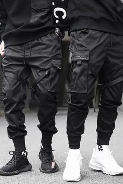 Y2K Grunge Techwear Cargo Pants - 90S Retro Summer Outfit, Y2K Club & Party Fashion