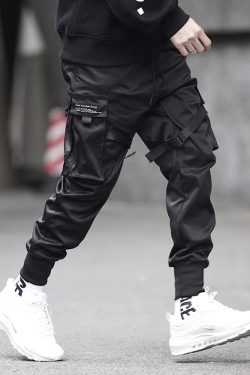 Y2K Grunge Techwear Cargo Pants - 90S Retro Summer Outfit, Y2K Club & Party Fashion