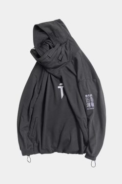Y2K Grunge Techwear Hoodie - 90S Retro, Gothic, Pastel Goth, Y2K Club & Party Outfits