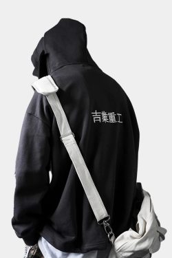 Y2K Grunge Techwear Hoodie - 90S Retro, Gothic, Pastel Goth, Y2K Club & Party Outfits