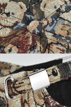 Y2K Grunge Teddy Bear Baseball Cap - Retro 90S Fashion, Summer Y2K Outfits, Pastel Goth Style