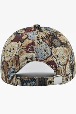 Y2K Grunge Teddy Bear Baseball Cap - Retro 90S Fashion, Summer Y2K Outfits, Pastel Goth Style