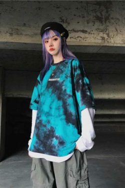 Y2K Grunge Tie Dye T-Shirt - Retro 90S Fashion, Summer Outfits, And Pastel Goth Style