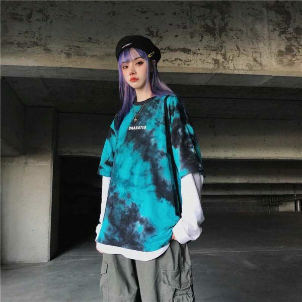 Y2K Grunge Tie Dye T-Shirt - Retro 90S Fashion, Summer Outfits, And Pastel Goth Style Y2K Grunge Tie Dye T-Shirt - Retro 90S Fashion, Summer Outfits, And Pastel Goth Style