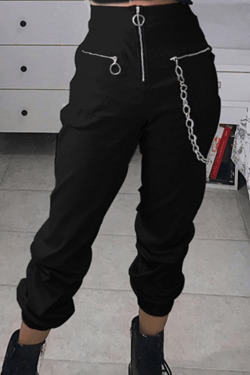 Y2K Grunge Trouser Pants With Chains - 90S Fashion, Retro Style, Gothic Y2K, Y2K Summer Outfits