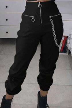 Y2K Grunge Trouser Pants With Chains - 90S Fashion, Retro Style, Gothic Y2K, Y2K Summer Outfits