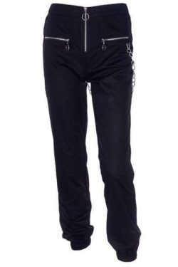 Y2K Grunge Trouser Pants With Chains - 90S Fashion, Retro Style, Gothic Y2K, Y2K Summer Outfits