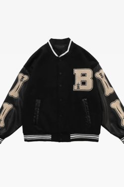 Y2K Grunge Varsity Jacket - Retro 90S Fashion, Summer Outfits, And Club Party Style