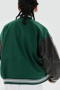 Y2K Grunge Varsity Jacket - Retro 90S Fashion, Summer Outfits, And Club Party Style