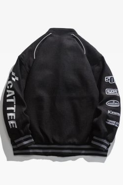 Y2K Grunge Varsity Jacket - Retro 90S Streetwear, Summer Outfits, And Party Fashion