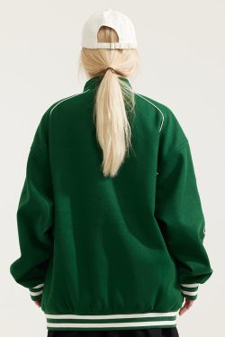 Y2K Grunge Varsity Jacket - Retro 90S Streetwear, Summer Outfits, And Party Fashion