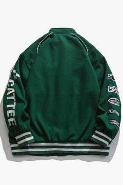 Y2K Grunge Varsity Jacket - Retro 90S Streetwear, Summer Outfits, And Party Fashion