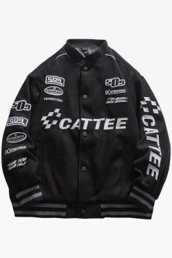 Y2K Grunge Varsity Jacket - Retro 90S Streetwear, Summer Outfits, And Party Fashion