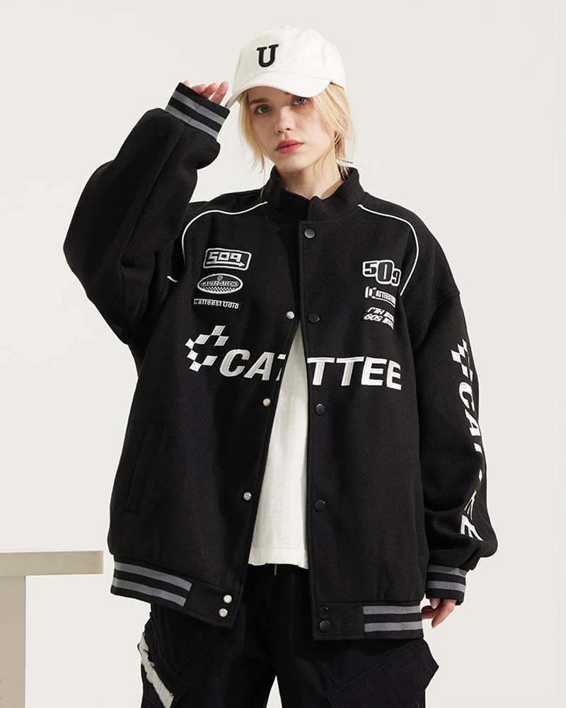 Y2K Grunge Varsity Jacket - Retro 90S Streetwear, Summer Outfits, And Party Fashion Y2K Grunge Varsity Jacket - Retro 90S Streetwear, Summer Outfits, And Party Fashion