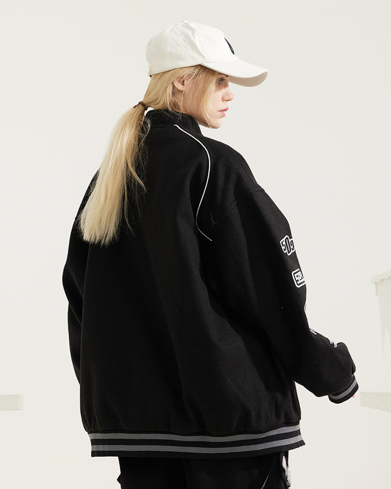 Y2K Grunge Varsity Jacket - Retro 90S Streetwear, Summer Outfits, And Party Fashion Y2K Grunge Varsity Jacket - Retro 90S Streetwear, Summer Outfits, And Party Fashion