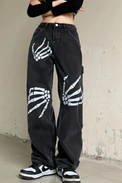 Y2K Grunge Vintage Pants - 90S Fashion, Retro Style, Y2K Summer Outfits, Gothic Y2K Vibes