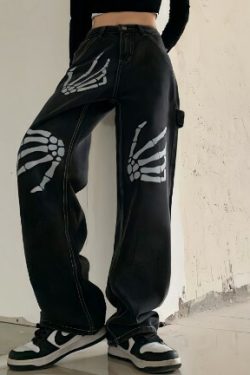 Y2K Grunge Vintage Pants - 90S Fashion, Retro Style, Y2K Summer Outfits, Gothic Y2K Vibes