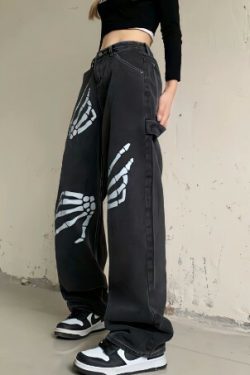 Y2K Grunge Vintage Pants - 90S Fashion, Retro Style, Y2K Summer Outfits, Gothic Y2K Vibes