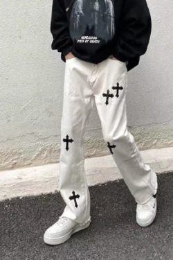 Y2K Grunge Wide Leg Denim Jeans - Retro 90S Fashion, Summer Y2K Outfits, Gothic Y2K Style