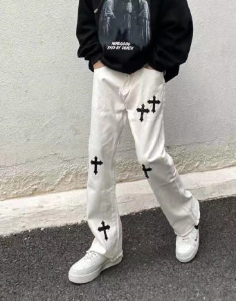 Y2K Grunge Wide Leg Denim Jeans - Retro 90S Fashion, Summer Y2K Outfits, Gothic Y2K Style