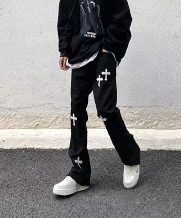 Y2K Grunge Wide Leg Denim Jeans - Retro 90S Fashion, Summer Y2K Outfits, Gothic Y2K Style