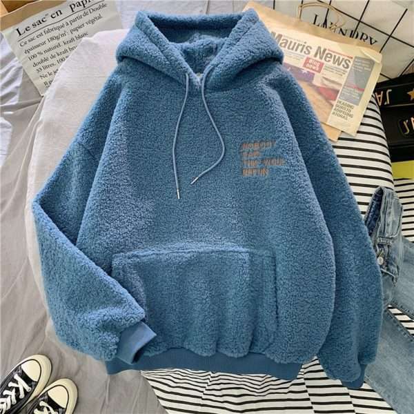 Y2K Grunge Wool Thick Hoodie - Retro 90S Fashion, Summer Outfits, And Pastel Goth Style Y2K Grunge Wool Thick Hoodie - Retro 90S Fashion, Summer Outfits, And Pastel Goth Style