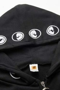 Y2K Grunge Zipper Patchwork Hoodie - 90S Fashion, Retro Style, Y2K Summer Outfits