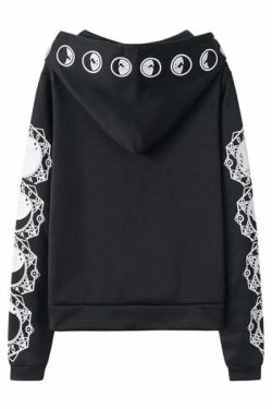 Y2K Grunge Zipper Patchwork Hoodie - 90S Fashion, Retro Style, Y2K Summer Outfits