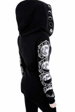 Y2K Grunge Zipper Patchwork Hoodie - 90S Fashion, Retro Style, Y2K Summer Outfits