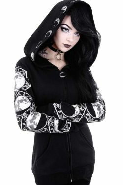 Y2K Grunge Zipper Patchwork Hoodie - 90S Fashion, Retro Style, Y2K Summer Outfits