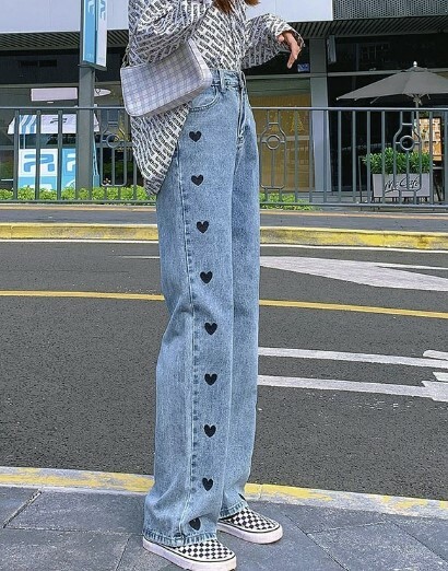 Y2K High Waist Wide Leg Denim Pants - 90S Grunge, Retro, Summer, And Party Outfits Y2K High Waist Wide Leg Denim Pants - 90S Grunge, Retro, Summer, And Party Outfits