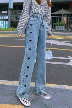 Y2K High Waist Wide Leg Denim Pants - 90S Grunge, Retro, Summer, And Party Outfits
