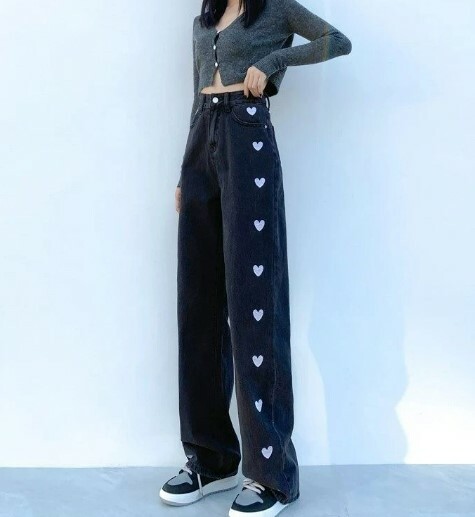 Y2K High Waist Wide Leg Denim Pants - 90S Grunge, Retro, Summer, And Party Outfits Y2K High Waist Wide Leg Denim Pants - 90S Grunge, Retro, Summer, And Party Outfits