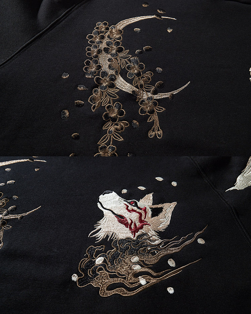 Y2K Japanese Embroidered Hoodie - Retro 90S Grunge, Summer Y2K Outfits, Pastel Goth Style