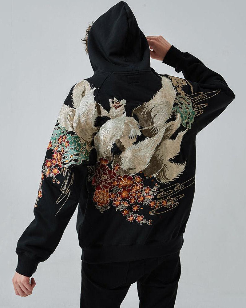 Y2K Japanese Embroidered Hoodie - Retro 90S Grunge, Summer Y2K Outfits, Pastel Goth Style