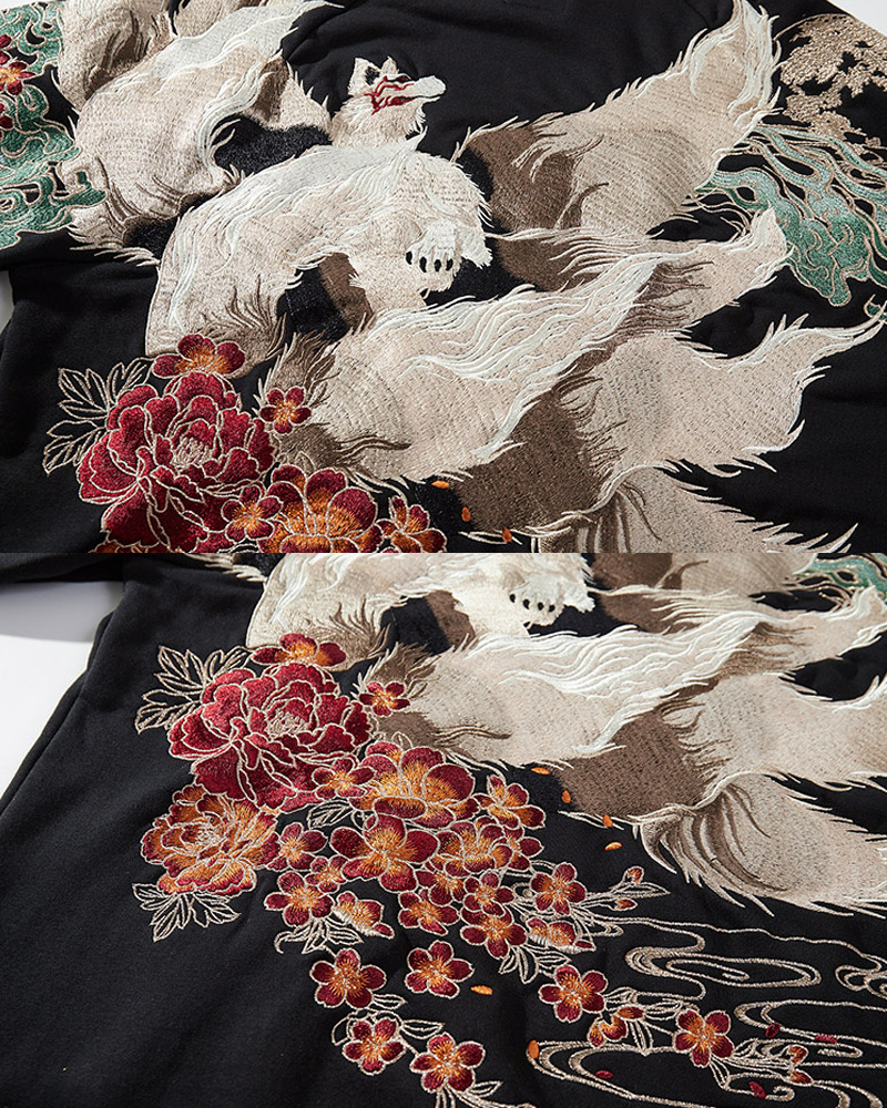 Y2K Japanese Embroidered Hoodie - Retro 90S Grunge, Summer Y2K Outfits, Pastel Goth Style