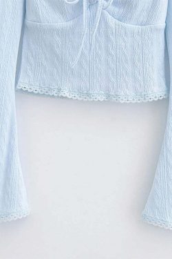 Y2K Knitted Crop Top - Retro 90S Grunge, Summer Outfits, Pastel Goth, Y2K Party Fashion