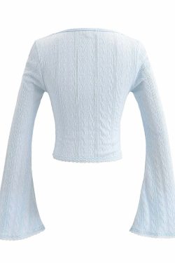 Y2K Knitted Crop Top - Retro 90S Grunge, Summer Outfits, Pastel Goth, Y2K Party Fashion