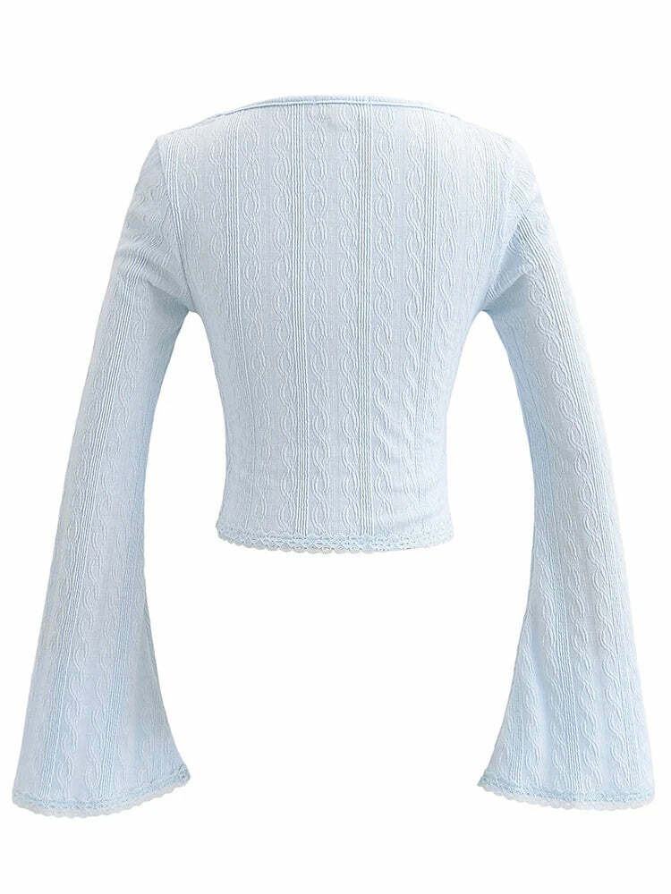 Y2K Knitted Crop Top - Retro 90S Grunge, Summer Outfits, Pastel Goth, Y2K Party Fashion