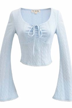 Y2K Knitted Crop Top - Retro 90S Grunge, Summer Outfits, Pastel Goth, Y2K Party Fashion