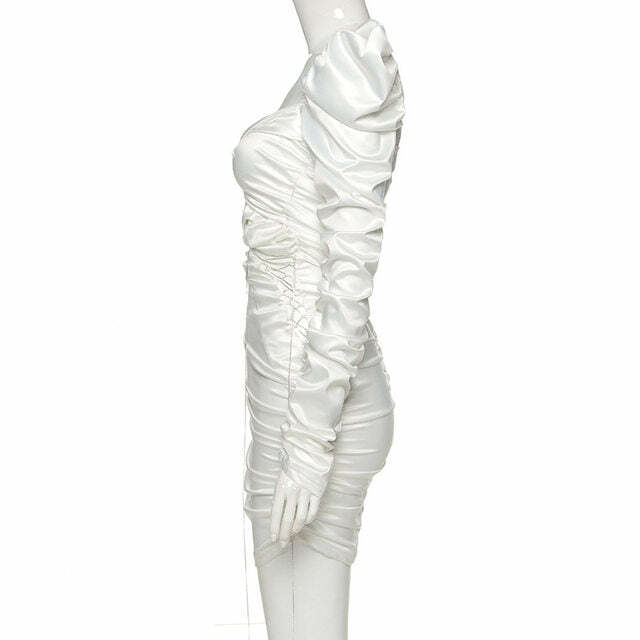 Y2K Lace-Up Mini Dress - 90S Grunge, Retro Summer Outfit, Y2K Party & Club Fashion