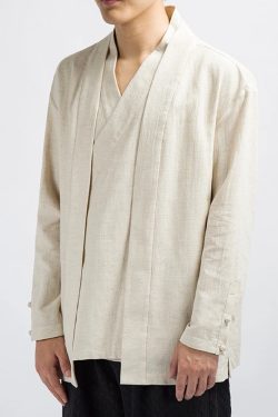 Y2K Linen Kimono Top - Retro 90S Grunge, Summer Outfits, Pastel Goth, Y2K Party Fashion